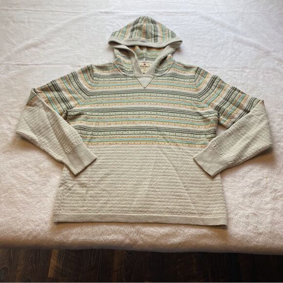 Woolrich British Tan Hooded Wool Blend Sweater Size Medium - Picture 1 of 11